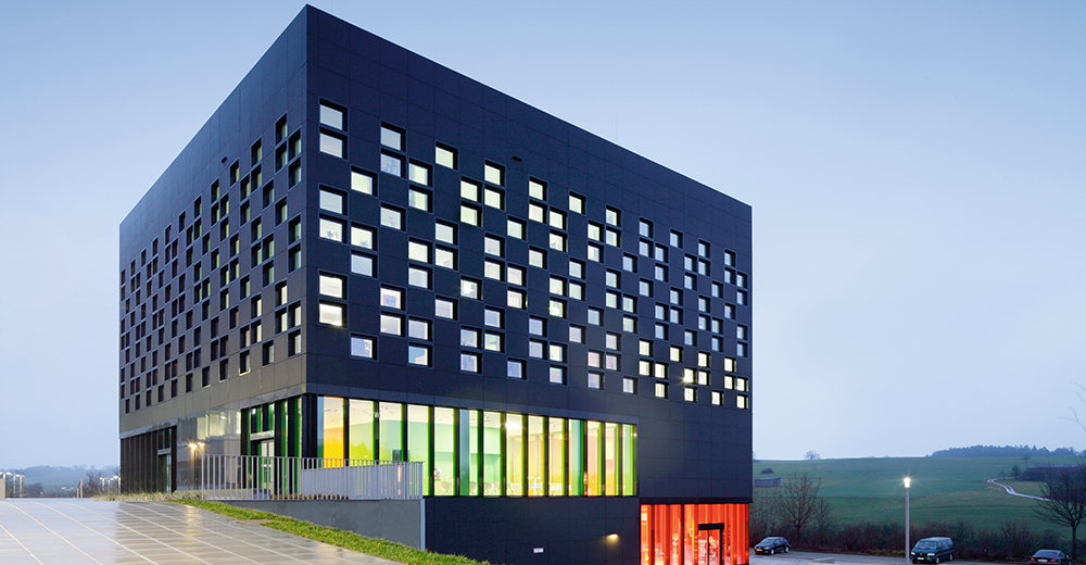 Multicolored Black Cube: STABILO CUBE in Heroldsberg, Germany